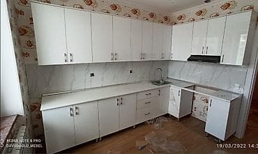 Sifarişlə mətbəx dəsti, Özü çəkən petlələr, MDF, Kredit var, Pulsuz çatdırılma, Rayonlara çatdırılma — 1