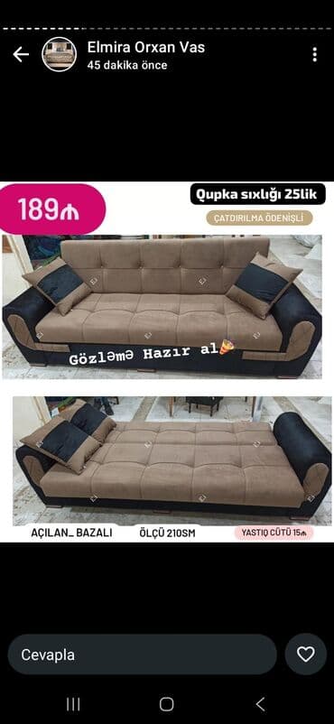 ofis əşyaları: Di̇van-kravat, Açılan, Bazalı, Pulsuz çatdırılma — 3