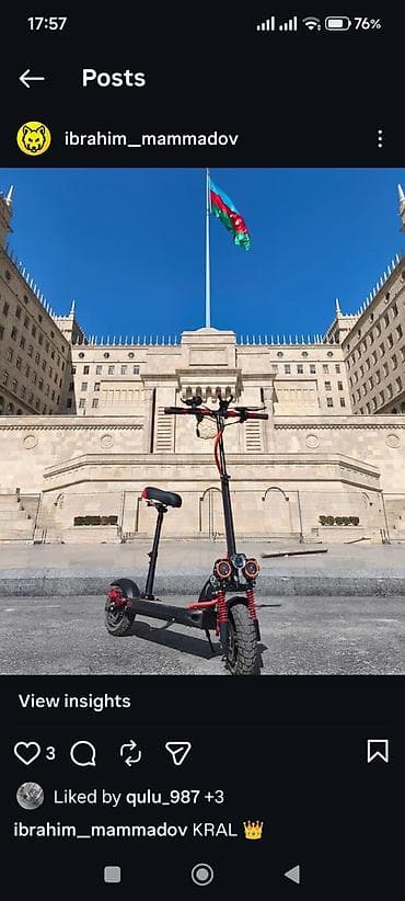 samokat scooter: Elektrikli skuter – güclü, komfortlu və şəhər üçün ideal. Texniki — 1