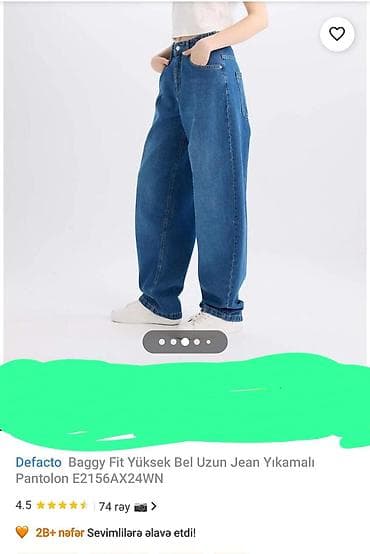 Cinslər: Cinslər, Defacto, XL, rəng - Mavi — 3