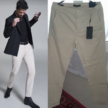 paraşüt şalvar: Yarım klassik Şalvar, Avva, M, rəng - Bej — 1