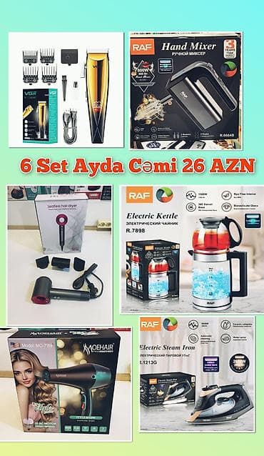 6 məhsullu məişət dəsti 1) Saç kəsən maşın VGR - Bir neçə ölçülü