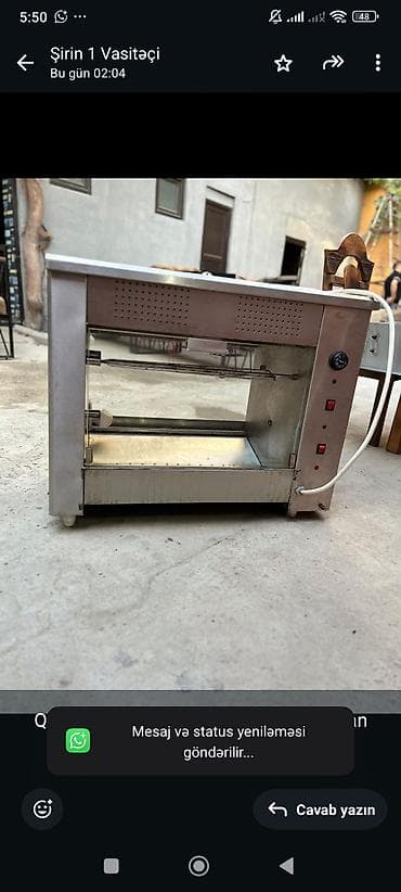 Moyka avadanlığı: Qril aparati 3sisli 450 Azn. 0faza. Unvan Novxani. Shirin x — 1