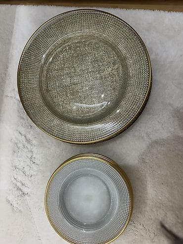 soba servisi: Nahar dəsti, rəng - Qızılı, Şüşə — 4