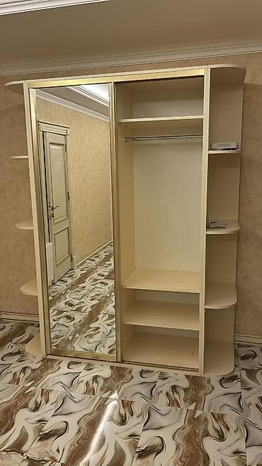 220: İşlənmiş, 2 qapılı, Güzgülü, Bej, Digər material, Kupe, Düz dolab — 2