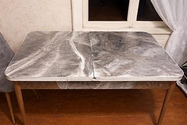 kuxna stul: Masa və 4 stul satılır. Açıla biləndir. Ölçüləri - hündürlük 80 sm — 3