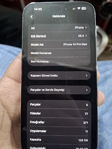 16 pro max ikinci el: IPhone 14 Pro Max, 128 GB, Deep Purple, Face ID — 7