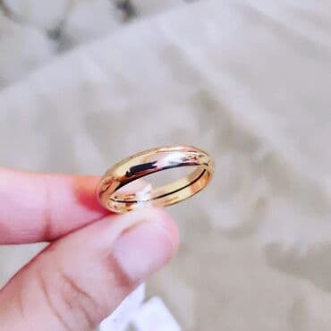 qaş sabitləyici: Alyans, Üzük, Sarı qızıl, 585 Əyar, Qaşsız — 2