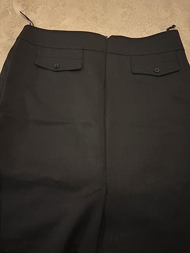 kolej ceketi: Qara ətək – VTF Collection - Rəng: dərin qara - Model: düz/qələm — 2