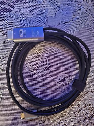 hdmi telefon televizor: USB-C → HDMI kabeli, 4K UHD çıxışlı Xüsusiyyətlər: - Giriş: USB — 3