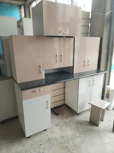 işlenmiş metbext mebelleri: Mətbəx mebel dəsti - Kompakt mətbəx komplekti: üst və alt dolablar — 1