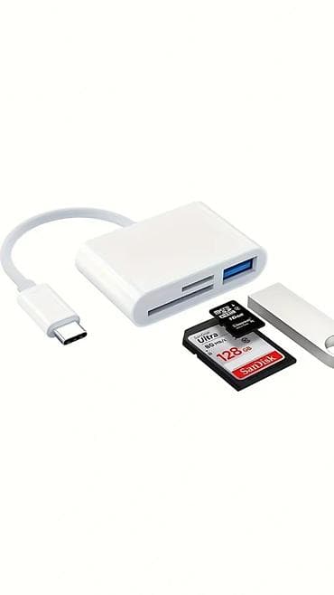 USB-C Kart Oxuyucu və OTG Adapter - 3-i 1-də dizayn: SD kart yuvası — 1
