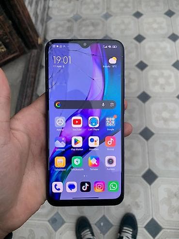 redmi airdots 2 характеристики: Redmi 9, 64 ГБ, цвет - Голубой, Битый — 3