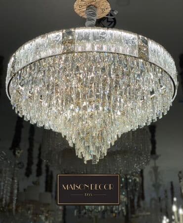 Çılçıraq, 10 və daha çox lampa, Xrustal