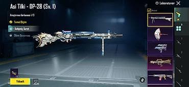 PUBG Mobile hesabında Laboratoriya səviyyəli nadir skinlər toplusu -