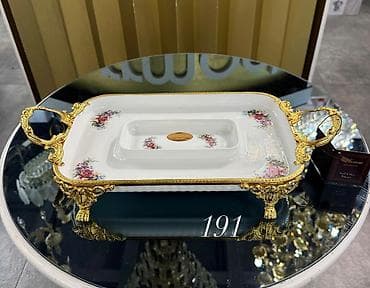 Lüks süfrə üçün dekorativ porselen servis qabları - Model 191: Uzun — 2