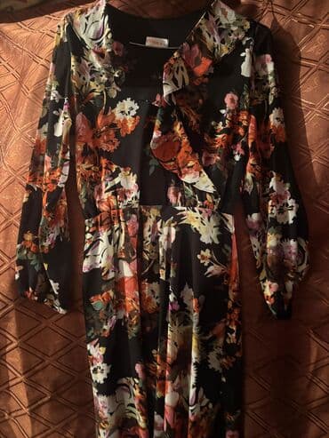 женские платья комбинация: Qadın paltarları dəsti 1) FIMKA markalı çiçək naxışlı şifon/til — 9