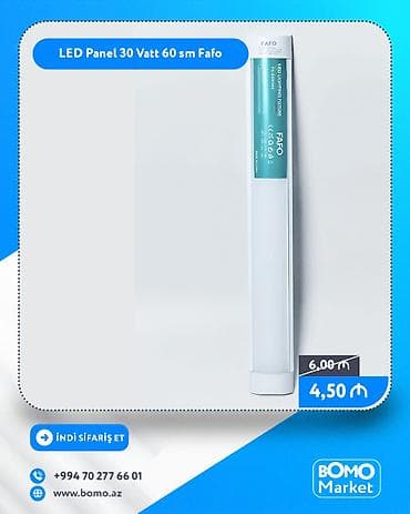 🔥 LED Panel 30 Vatt 60 sm Fafo ✅ Marka: Fafo ✅ Rəng temperaturu lalafo.az -da 🔥 LED Panel 30 Vatt 60 sm Fafo ✅ Marka: Fafo ✅ Rəng temperaturu