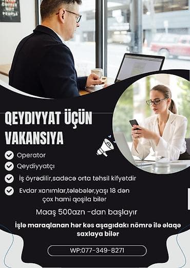 Təhsil, elm: Hostes, qeydiyyatçı tələb olunur, Təcrübəsiz — 1