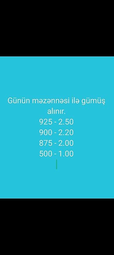 pandora qiyməti: Gümüş alınır – günün məzənnəsi ilə. Aşağıdakı ayar üzrə qəbul edilir — 1