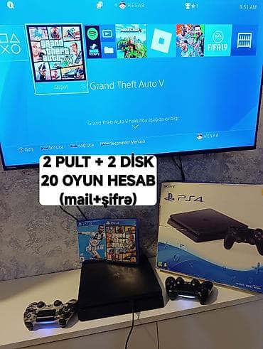 ps 4 barter: Təzə kimi, nöqtə cızıqsız PS4 slim 500gb qutuda, zavod plombu — 1