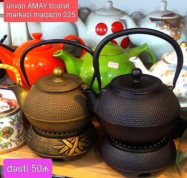 Yeni, rəng - Qara, Dəm caydanı, Çuqun, 1 l, Türkiyə