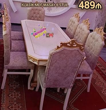 Овальный стол, Для гостиной, 6 персон