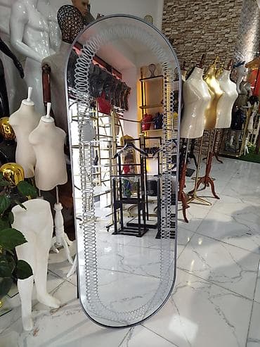 Дом и сад: Зеркало Напольное, Овал, Декоративное, С подсветкой — 1