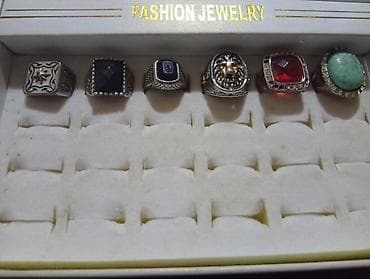 Aksesuarlar: 1 ədədi 3 AZN Kişi üzüyü dəsti – 6 ədəd - Klassik “fashion jewelry” — 4