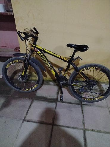 велосипед галакси: Dağ velosipedi – Pasguang (sarı-qara) - Güclü a lüminium tipli — 1