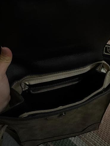 Çantalar: Qadın çantası – bel/çiyin üçün - Rəng: zeytun-yaşıl (mat tonda) - — 3