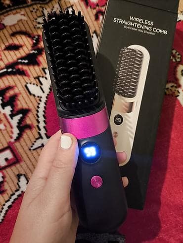 en ucuz apple macbook: Məhsul: Simsiz Saç Düzləşdirən Darama (Wireless Straightening Comb) — 1