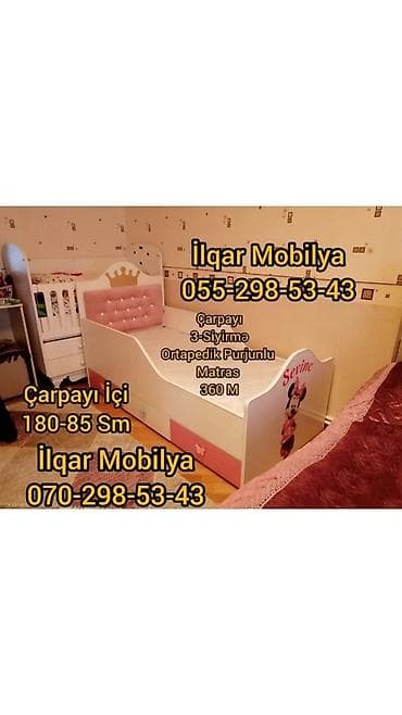 ucuz krafat: Qız üçün, Yeni, Çarpayı, Bazasız, Matrassız, Siyirməsiz — 7