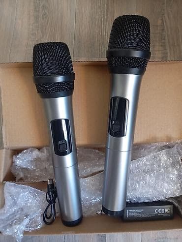 mikrofon kalonka: Təzə İkili simsiz mikrofon dəsti Xüsusiyyətlər: - 2 ədəd əl tipli — 1