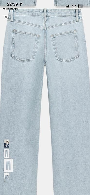 cins walvar: Açıq mavi ZARA cins şalvar. Razmer 36dır ancaq geniş kesimdir oversize — 10
