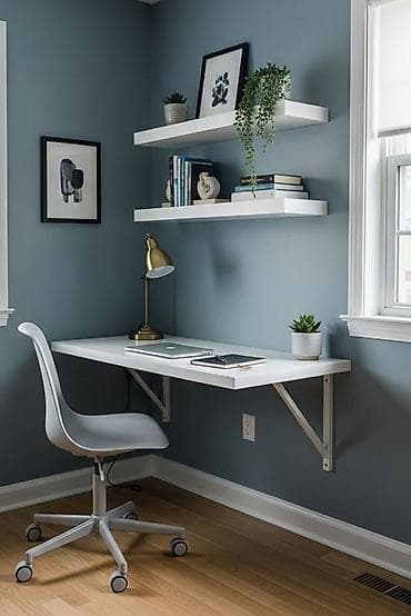 Divarüstü iş guşəsi – kompakt masa və rəf dəsti - Məhsul tərkibi: -