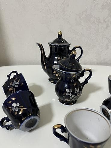 bitkilər üçün dərmanlar: Qəhvə dəsti, Farfor, 6 nəfərlik — 2