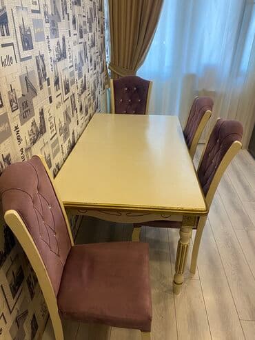 Qonaq otağı üçün, İşlənmiş, Açılan, 6 stul — 2