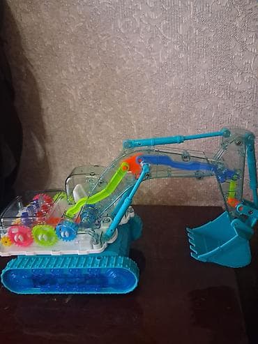 oyuncaq ekskavatorlar: Uşaq üçün işıqlı avtomatik ekskavator oyuncağı. Tezedir dukan baglanib — 8