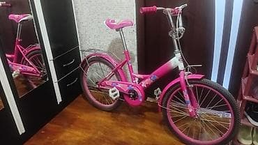 velosiped 20 lik: Uşaq velosipedi – qızlar üçün, 20" təkər ölçüsü - Rəng: çəhrayı, çiçək — 3