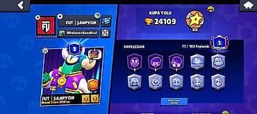 Brawl Stars oyunu üçün hesab - Savaşçılar: 77/103 açılıb. Ekranlarda — 9