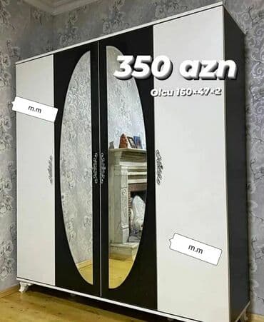 Yeni, Açılan, 4 qapılı Düz dolab, Qarderob, paltar dolabı, Azərbaycan