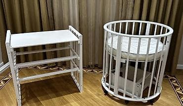 Beşiklər: Oğlan və qız üçün, Yumru, Beşik, Dəstsiz, Matras ilə, Yellənmə mexanizmsiz — 1