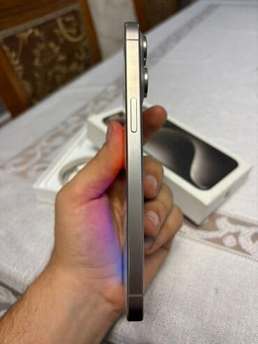 iphone 16 azərbaycan: IPhone 15 Pro Max, 256 GB, Natural Titanium, Face ID — 7