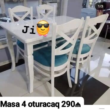 kuxna pərdələri: Masa və oturacaq dəstləri — 1