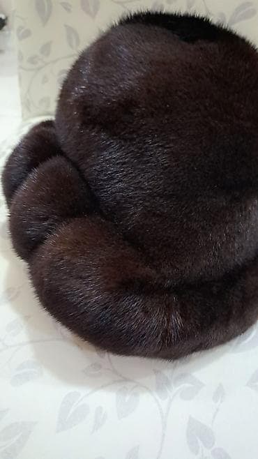 qadınlar üçün qulaqlı papaqlar: Qadın kürk papaq - Material: təbii qara/šokolad rəngli mink — 3