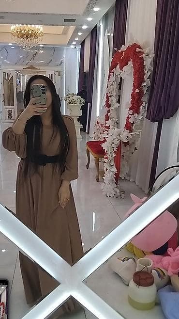 oversize jaket: Qadın uzun don - Rəng: isti qəhvəyi (karamel ton) - Model: axıcı — 2