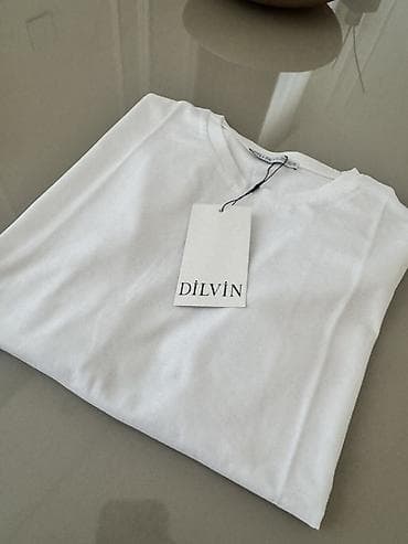 DİLVİN ağ T‑shirt - Brend: DİLVİN - Rəng: ağ - Model: klassik — 1