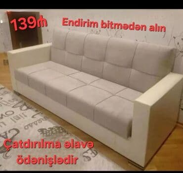 2ci əl divan kreslo: Divan, Yeni, Açılan, Bazalı, Parça, Ödənişli çatdırılma — 23