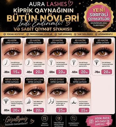 AURA LASHES – Kiprik qaynağı xidmətləri - Yüksək keyfiyyət